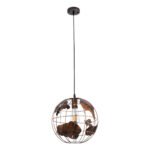 GLOBOSTAR® EARTH 01662 Vintage Κρεμαστό Φωτιστικό Οροφής με Ντουί 1 x E27 AC 220-240V IP20 - Χάλκινο - Μ30 x Π30 x Y30cm - Image 4
