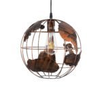 GLOBOSTAR® EARTH 01662 Vintage Κρεμαστό Φωτιστικό Οροφής με Ντουί 1 x E27 AC 220-240V IP20 - Χάλκινο - Μ30 x Π30 x Y30cm - Image 5