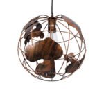 GLOBOSTAR® EARTH 01662 Vintage Κρεμαστό Φωτιστικό Οροφής με Ντουί 1 x E27 AC 220-240V IP20 - Χάλκινο - Μ30 x Π30 x Y30cm - Image 6
