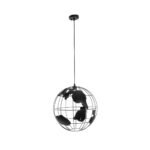 GLOBOSTAR® EARTH 01663 Vintage Κρεμαστό Φωτιστικό Οροφής με Ντουί 1 x E27 AC 220-240V IP20 - Μαύρο - Μ40 x Π40 x Υ38cm - Image 4