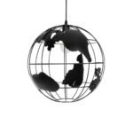 GLOBOSTAR® EARTH 01663 Vintage Κρεμαστό Φωτιστικό Οροφής με Ντουί 1 x E27 AC 220-240V IP20 - Μαύρο - Μ40 x Π40 x Υ38cm - Image 5