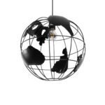 GLOBOSTAR® EARTH 01663 Vintage Κρεμαστό Φωτιστικό Οροφής με Ντουί 1 x E27 AC 220-240V IP20 - Μαύρο - Μ40 x Π40 x Υ38cm - Image 6