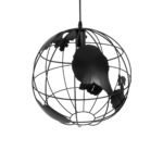 GLOBOSTAR® EARTH 01663 Vintage Κρεμαστό Φωτιστικό Οροφής με Ντουί 1 x E27 AC 220-240V IP20 - Μαύρο - Μ40 x Π40 x Υ38cm - Image 7