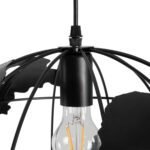 GLOBOSTAR® EARTH 01663 Vintage Κρεμαστό Φωτιστικό Οροφής με Ντουί 1 x E27 AC 220-240V IP20 - Μαύρο - Μ40 x Π40 x Υ38cm - Image 8