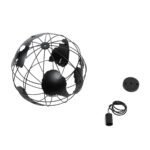 GLOBOSTAR® EARTH 01663 Vintage Κρεμαστό Φωτιστικό Οροφής με Ντουί 1 x E27 AC 220-240V IP20 - Μαύρο - Μ40 x Π40 x Υ38cm - Image 9