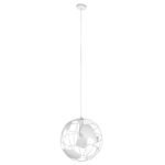 GLOBOSTAR® EARTH 01664 Vintage Κρεμαστό Φωτιστικό Οροφής με Ντουί 1 x E27 AC 220-240V IP20 - Λευκό - Μ40 x Π40 x Y40cm - Image 2
