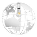 GLOBOSTAR® EARTH 01664 Vintage Κρεμαστό Φωτιστικό Οροφής με Ντουί 1 x E27 AC 220-240V IP20 - Λευκό - Μ40 x Π40 x Y40cm - Image 3