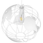 GLOBOSTAR® EARTH 01664 Vintage Κρεμαστό Φωτιστικό Οροφής με Ντουί 1 x E27 AC 220-240V IP20 - Λευκό - Μ40 x Π40 x Y40cm - Image 4