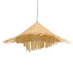 GLOBOSTAR® RICEHAT 01666 Boho Κρεμαστό Φωτιστικό Οροφής με Ντουί 1 x E27 AC 220-240V IP20 - Μπεζ - Μ70 x Π70 x Y25cm - Image 4