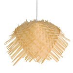 GLOBOSTAR® RICEHAT 01666 Boho Κρεμαστό Φωτιστικό Οροφής με Ντουί 1 x E27 AC 220-240V IP20 - Μπεζ - Μ70 x Π70 x Y25cm - Image 5