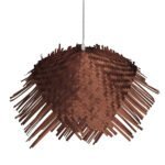 GLOBOSTAR® RICEHAT 01667 Boho Κρεμαστό Φωτιστικό Οροφής με Ντουί 1 x E27 AC 220-240V IP20 - Καφέ - Μ70 x Π70 x Y25cm - Image 5