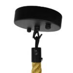 GLOBOSTAR® LENHAM 01668 Μοντέρνο Κρεμαστό Φωτιστικό Οροφής με Ντουί 1 x E27 AC 220-240V IP20 - Μπεζ & Μελί - Μ25 x Π25 x Y25cm - Image 8