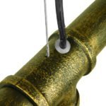 GLOBOSTAR® CANAL 01669 Vintage Κρεμαστό Φωτιστικό Οροφής με Ντουί 5 x E27 AC 220-240V IP20 - Μπρούτζινο - Μ92 x Π5 x Y8cm - Image 5