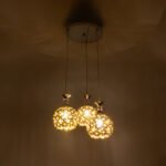 GLOBOSTAR® BOUQUET 01670 Μοντέρνο Κρεμαστό Φωτιστικό Οροφής με Ντουί 3 x E27 AC 220-240V IP20 - Πολύχρωμο - Μ46 x Π46 x Y23cm - Image 3