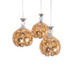 GLOBOSTAR® BOUQUET 01670 Μοντέρνο Κρεμαστό Φωτιστικό Οροφής με Ντουί 3 x E27 AC 220-240V IP20 - Πολύχρωμο - Μ46 x Π46 x Y23cm - Image 4