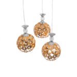 GLOBOSTAR® BOUQUET 01670 Μοντέρνο Κρεμαστό Φωτιστικό Οροφής με Ντουί 3 x E27 AC 220-240V IP20 - Πολύχρωμο - Μ46 x Π46 x Y23cm - Image 6