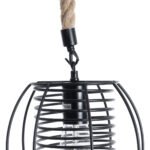 GLOBOSTAR® ORVAL 01689 Μοντέρνο Κρεμαστό Φωτιστικό Οροφής με Ντουί 1 x E27 AC 220-240V IP20 - Μαύρο & Μπεζ - Μ20 x Π20 x Υ20cm - Image 8