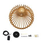 GLOBOSTAR® SCANDINAVIA 01697 Boho Κρεμαστό Φωτιστικό Οροφής με Ντουί 1 x E27 AC 220-240V IP20 - Μπεζ - Μ35 x Π35 x Υ35cm - Image 11