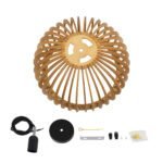 GLOBOSTAR® SCANDINAVIA 01698 Boho Κρεμαστό Φωτιστικό Οροφής με Ντουί 1 x E27 AC 220-240V IP20 - Μπεζ - Μ33 x Π33 x Υ20cm - Image 11