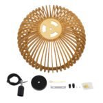 GLOBOSTAR® SCANDINAVIA 01699 Boho Κρεμαστό Φωτιστικό Οροφής με Ντουί 1 x E27 AC 220-240V IP20 - Μπεζ - Μ44 x Π44 x Υ28cm - Image 11