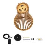 GLOBOSTAR® SCANDINAVIA 01700 Boho Κρεμαστό Φωτιστικό Οροφής με Ντουί 1 x E27 AC 220-240V IP20 - Μπεζ - Μ25 x Π25 x Υ45cm - Image 11