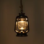 GLOBOSTAR® BARBAROSSA 01704 Vintage Κρεμαστό Φωτιστικό Οροφής με Ντουί 1 x E27 AC 220-240V IP20 - Μαύρο - Μ18 x Π18 x Υ28cm - Image 3