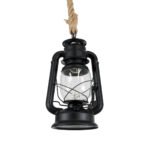 GLOBOSTAR® BARBAROSSA 01704 Vintage Κρεμαστό Φωτιστικό Οροφής με Ντουί 1 x E27 AC 220-240V IP20 - Μαύρο - Μ18 x Π18 x Υ28cm - Image 5