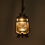 GLOBOSTAR® BARBAROSSA 01705 Vintage Κρεμαστό Φωτιστικό Οροφής με Ντουί 1 x E27 AC 220-240V IP20 - Μπρούτζινο - Μ18 x Π18 x Υ28cm - Image 3