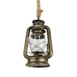 GLOBOSTAR® BARBAROSSA 01705 Vintage Κρεμαστό Φωτιστικό Οροφής με Ντουί 1 x E27 AC 220-240V IP20 - Μπρούτζινο - Μ18 x Π18 x Υ28cm - Image 5