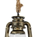 GLOBOSTAR® BARBAROSSA 01705 Vintage Κρεμαστό Φωτιστικό Οροφής με Ντουί 1 x E27 AC 220-240V IP20 - Μπρούτζινο - Μ18 x Π18 x Υ28cm - Image 7