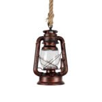 GLOBOSTAR® BARBAROSSA 01707 Vintage Κρεμαστό Φωτιστικό Οροφής με Ντουί 1 x E27 AC 220-240V IP20 - Χάλκινο - Μ18 x Π18 x Υ28cm - Image 2