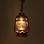 GLOBOSTAR® BARBAROSSA 01707 Vintage Κρεμαστό Φωτιστικό Οροφής με Ντουί 1 x E27 AC 220-240V IP20 - Χάλκινο - Μ18 x Π18 x Υ28cm - Image 3