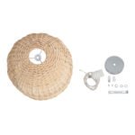 GLOBOSTAR® BERMUDA 01708 Boho Κρεμαστό Φωτιστικό Οροφής με Ντουί 1 x E27 AC 220-240V IP20 - Μπεζ - Μ31 x Π31 x Y22cm - Image 10