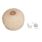 GLOBOSTAR® BERMUDA 01709 Boho Κρεμαστό Φωτιστικό Οροφής με Ντουί 1 x E27 AC 220-240V IP20 - Μπεζ - Μ50 x Π50 x Y34cm - Image 9