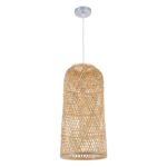 GLOBOSTAR® CALERO 01710 Boho Κρεμαστό Φωτιστικό Οροφής με Ντουί 1 x E27 AC 220-240V IP20 - Μπεζ - Μ25 x Π25 x Υ50cm - Image 4