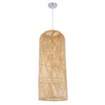 GLOBOSTAR® CALERO 01711 Boho Κρεμαστό Φωτιστικό Οροφής με Ντουί 1 x E27 AC 220-240V IP20 - Μπεζ - Μ30 x Π30 x Υ70cm - Image 4