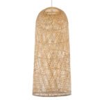 GLOBOSTAR® CALERO 01712 Boho Κρεμαστό Φωτιστικό Οροφής με Ντουί 1 x E27 AC 220-240V IP20 - Μπεζ - Μ40 x Π40 x Υ90cm