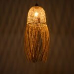 GLOBOSTAR® MANILA 01713 Boho Κρεμαστό Φωτιστικό Οροφής με Ντουί 1 x E27 AC 220-240V IP20 - Μπεζ - Μ25 x Π25 x Υ60cm - Image 3