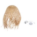 GLOBOSTAR® MANILA 01714 Boho Κρεμαστό Φωτιστικό Οροφής με Ντουί 1 x E27 AC 220-240V IP20 - Μπεζ - Μ45 x Π45 x Υ60cm - Image 10