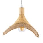 GLOBOSTAR® CUBA 01715 Boho Κρεμαστό Φωτιστικό Οροφής με Ντουί 1 x E27 AC 220-240V IP20 - Μπεζ - Μ33 x Π33 x Υ25cm - Image 9