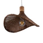 GLOBOSTAR® CUBA 01716 Boho Κρεμαστό Φωτιστικό Οροφής με Ντουί 1 x E27 AC 220-240V IP20 - Καφέ - Μ33 x Π33 x Υ25cm - Image 6