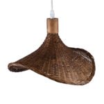 GLOBOSTAR® CUBA 01716 Boho Κρεμαστό Φωτιστικό Οροφής με Ντουί 1 x E27 AC 220-240V IP20 - Καφέ - Μ33 x Π33 x Υ25cm - Image 7