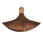 GLOBOSTAR® CUBA 01716 Boho Κρεμαστό Φωτιστικό Οροφής με Ντουί 1 x E27 AC 220-240V IP20 - Καφέ - Μ33 x Π33 x Υ25cm - Image 8