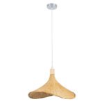 GLOBOSTAR® CUBA 01717 Boho Κρεμαστό Φωτιστικό Οροφής με Ντουί 1 x E27 AC 220-240V IP20 - Μπεζ - Μ43 x Π43 x Υ30cm - Image 4