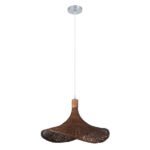 GLOBOSTAR® CUBA 01718 Boho Κρεμαστό Φωτιστικό Οροφής με Ντουί 1 x E27 AC 220-240V IP20 - Καφέ - Μ43 x Π43 x Y30cm - Image 4