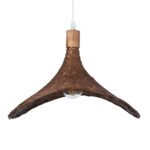 GLOBOSTAR® CUBA 01718 Boho Κρεμαστό Φωτιστικό Οροφής με Ντουί 1 x E27 AC 220-240V IP20 - Καφέ - Μ43 x Π43 x Y30cm - Image 9