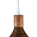 GLOBOSTAR® CUBA 01718 Boho Κρεμαστό Φωτιστικό Οροφής με Ντουί 1 x E27 AC 220-240V IP20 - Καφέ - Μ43 x Π43 x Y30cm - Image 10