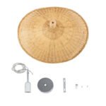 GLOBOSTAR® CUBA 01719 Boho Κρεμαστό Φωτιστικό Οροφής με Ντουί 1 x E27 AC 220-240V IP20 - Μπεζ - Μ53 x Π53 x Υ30cm - Image 12