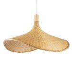 GLOBOSTAR® CUBA 01719 Boho Κρεμαστό Φωτιστικό Οροφής με Ντουί 1 x E27 AC 220-240V IP20 - Μπεζ - Μ53 x Π53 x Υ30cm - Image 5