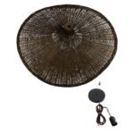 GLOBOSTAR® CUBA 01720 Boho Κρεμαστό Φωτιστικό Οροφής με Ντουί 1 x E27 AC 220-240V IP20 - Καφέ - Μ53 x Π53 x Υ30cm - Image 12